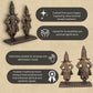 Panduranga Vittala Idol | 200 gm Brass ,8 inches Finish God Statue | Vitthal Rukmini Murti for Home Temple.