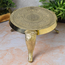 Brass Mukkali Stool, (6 inches, 1.1 kg)