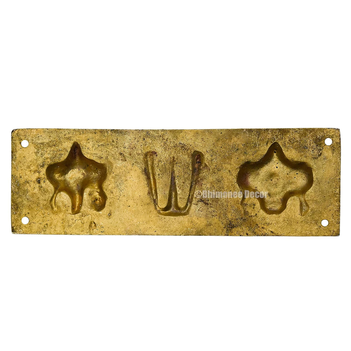 Pure Brass shanku Chakra Hanging Wallplate 7.75 X 2.5 inches, 500gm Weight
