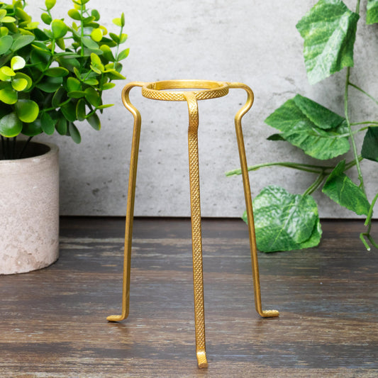 Golden Abhishek Stand – 6 Inch Large Brass Puja Stand