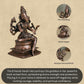 Varahi Idol | 140 gm , 7.5 inches 8 Hands Murti | Antique Finish Metal God Statue for Home Temple |