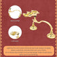 Big 3 Wicks JJ Aarthi Brass Oil Lamp |18x11 cm, 260 gm Traditional Handcrafted Pooja Deepam for Mandir & Festivals | Decorative Spiritual Home & Temple Accessory