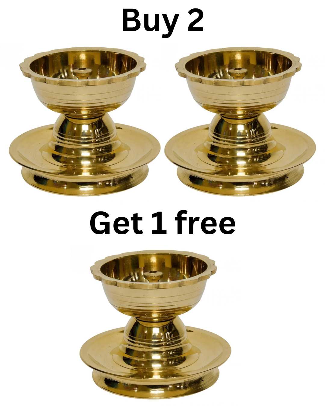 Pure Brass Akhand Diya | Handcrafted in India - 2.5 inches - Buy 2 Get 1 Free