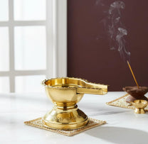 Lite Version Shivalinga Abhishek Combo Set with Somsutra Plate & Urli Bowl