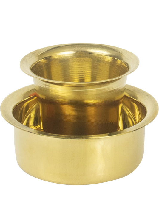 Brass Coffee Cup and Dabra Set 120ML, pack of 6 sets