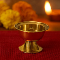 Pure Brass Pyalla Nanda Deep, 2.4 Inches, 170 gm