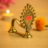 Pure Brass Shankh Aarti, Deep, Deepak, Diya for Pooja Purposes, 5.5 Inches, 500gm