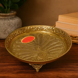 Peacock Design Pin Tray, Pooja Thali for Home Decor, 1.4 inches, 160 gm