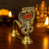 Pure Brass Nag Aarti, Deep, Deepak, Diya for Pooja Purposes, 5.25 Inches, 500gm
