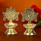 Pure Brass shanku Chakra Table Diya