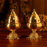 Brass Tortoise Covering Diya, 5 inches by printology, Set of 2