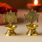 Shanku Chakra Table Diya/Deep/Deepak for Pooja/Puja/Mandir/ Diwali Festival Decoration, Pair