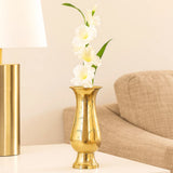 Brass Decorative Flower Vase for Living Room | Made of Brass 12 inch Long Vase | Hand Carved Bidri Work Flower vase Brass | Ideal Diwali Gifts for Family and Friends