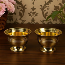 Pure Brass Padam Pyalla, Deep, Deepak, Diya for Pooja Purposes, 1.8 Inches, 130gm