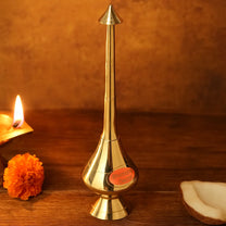 Brass Paneer Chambu for Pooja Room Decor, 130 gm, 9 inches