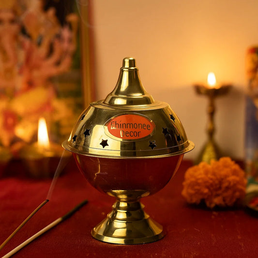 Bhimonee Decor Navratri Deep| Deepak | Diya for Home Temple Decoration-5.1 inches, 270 gm