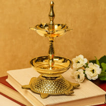 Pure Brass Kachua Deep, Deepak, Diya for Pooja Purposes, 6.25 Inches, 380 gm