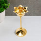 Brass Candle Stand Holder for Pooja Room Decor, Home Decoration All Purpose, 8 inches, 250gm