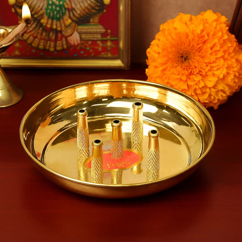 Pure Brass Agardan Plate, 0.8 inches, 70 gm