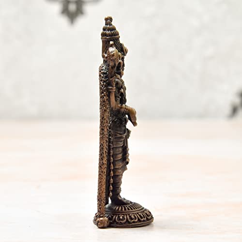 Handmade Copper Balaji Idol 3.5 inches India
