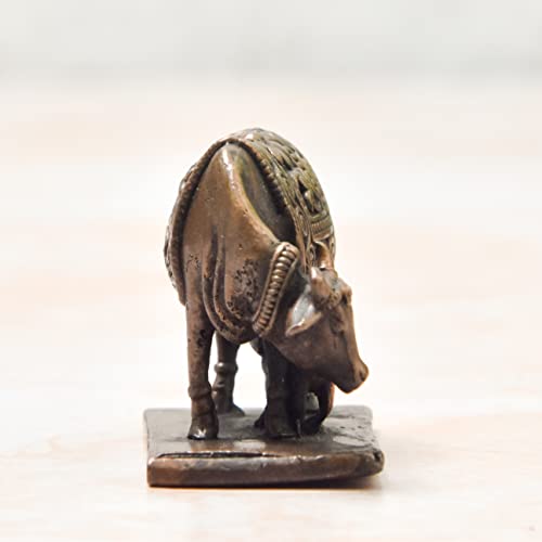  Handmade Copper Cow and Calf 1.25 inches India