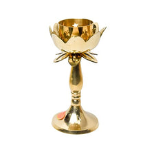 Brass Candle Stand Holder for Pooja Room Decor, Home Decoration All Purpose, 8 inches, 360gm