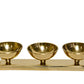 Pure Brass 3 Line/Sal Diya, 1.75 inches, Brass Colour, Pack of 1 Pc