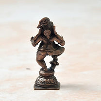 Copper Butter Navaneetha Krishna Idol, 2.5 inches, 60 Grams, Patina Antique Finish
