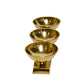Pure Brass 3 Line/Sal Diya, 1.75 inches, Brass Colour, Pack of 1 Pc