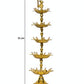 Pure Brass 5 Step Electric Gold Bulb Lights Diya Dimensions