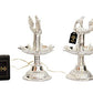 White Metal Electric Bulb Lights Diya 5.25 inches