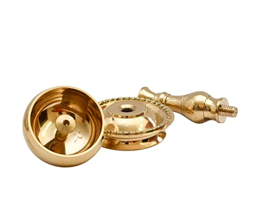 Pure Brass Udupi Nanda Bowl Long Table Diya, 4.25 inches Big, Pack of 2