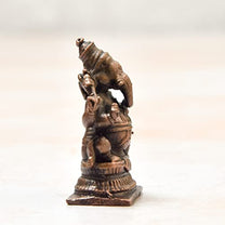Handmade Copper Ganesha Idol 1.5 Inches  Side View 
