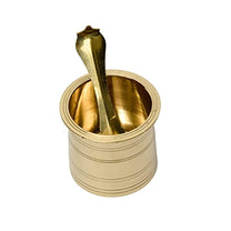 Brass Panchpatra with Achamani Decor