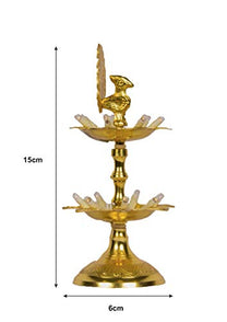  Pure Brass 2 Step Electric Gold Bulb Lights Diya Dimensions