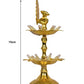 Pure Brass Neeranjan Electric Gold Bulb Lights Diya Size
