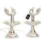 White Metal Electric Bulb Lights Diya 5.25 inches Bhimonee Decor