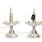 White Metal Electric Bulb Lights Diya 