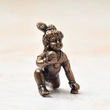 Copper Bal Krishna Idol, 1.5 inches, 30 Grams , Patina Antique Finish