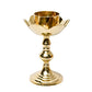 Brass Candle Stand Holder for Pooja Room Decor, Home Decoration All Purpose, 8 inches, 340gm