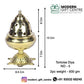 Pure Brass Tortoise Covering Diya/Tulsi Diya 5.25 inches by printology, Set of 2