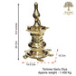 Pure Brass Vastu Table Diya on Tortoise, 9.5 inches