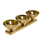 Pure Brass 3 Line/Sal Diya, 1.75 inches, Brass Colour, Pack of 1 Pc