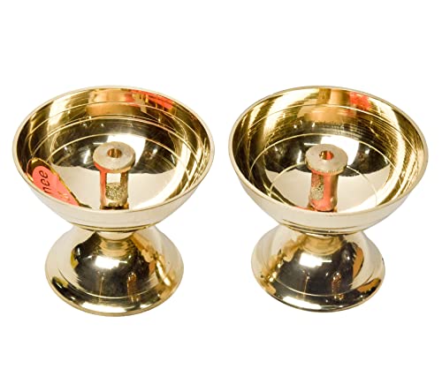 Pure Brass Nanda Pyali Deep, Deepak, Diya for Pooja Purposes, 1.85 Inches, 100 gm