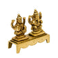  Brass Ganesha Lakshmi Idol Bhimonee Decor