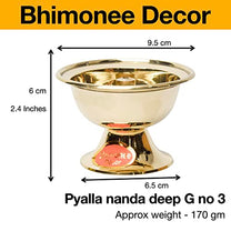 Pure Brass Pyalla Nanda Deep, 2.4 Inches, 170 gm
