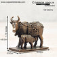 Handmade Copper Cow and Calf 1.75 inches Dimension