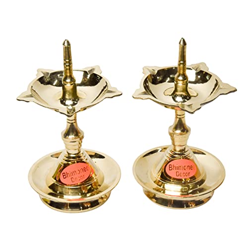 Pure Brass Udupi Deep, Deepak, Diya for Pooja Purposes, 5.5 Inches, 500 gm