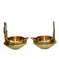 Buy Pure Brass Shanku Chakra Kuber 3 inches Diya Top View