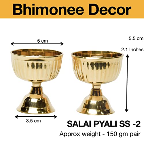 Pure Brass Salai Pyali Deep, 2.1 Inches, 150 gm